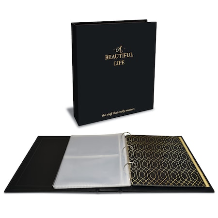 Photo Album Set, 3-Ring Binder 8.5in. X 9.5in. 50-2 Pocket Sleeves & 6 Tab Div, Holds 200 4x6 Photos